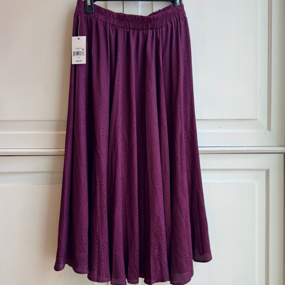 Elegant Burgundy leopard Women's Skirt